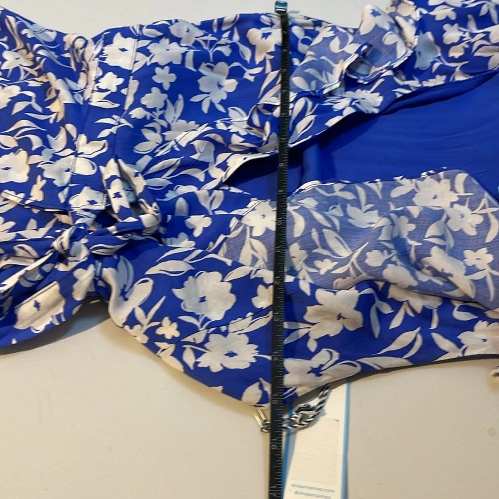 Draper James Blue and White Wrap Sundress - Picture 11 of 13